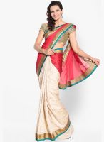 Silk Bazar Red Embroidered Saree