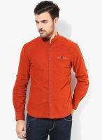 Spykar Rust Regular Fit Casual Shirt