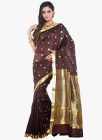 Sudarshan Silk Coffee Printed Saree