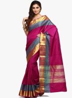Sudarshan Silk Magenta Embellished Saree