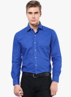 The Vanca Blue Striped Slim Fit Casual Shirt