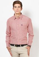 Timberland Red Striped Casual Shirt