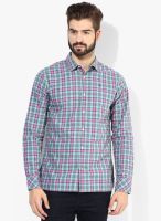 Tommy Hilfiger Green Checked Slim Fit Casual Shirt