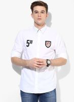 Tommy Hilfiger White Regular Fit Casual Shirt