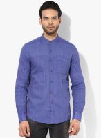 Turtle Purple Striped Slim Fit Casual Shirt