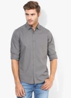 United Colors of Benetton Grey Slim Fit Casual Shirt