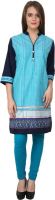 Vastrasutra Casual Embellished Women's Kurti(Blue)