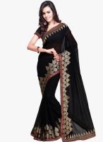 Vishal Black Embroidered Saree