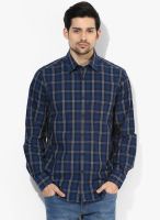 Wills Lifestyle Blue Slim Fit Casual Shirt