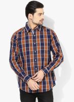 Wills Lifestyle Brown Slim Fit Casual Shirt