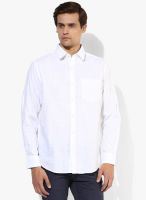 Wills Lifestyle White Slim Fit Casual Shirt