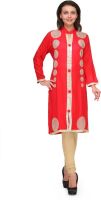 Yashasvi Festive, Formal, Wedding Embellished Women's Kurti(Red)