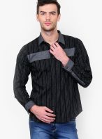 Yepme Black Striped Casual Shirt