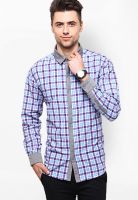 Yepme Blue Check Regular Fit Casual Shirt