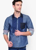 Yepme Blue Printed Casual Shirt