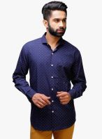 Yepme Blue Printed Regular Fit Casual Shirt