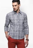 Yepme Checks Grey Casual Shirt