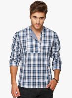 Yepme Checks White Slim Fit Kurta Shirt