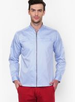 Yepme Light Blue Solid Casual Shirt