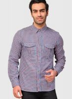 Yepme Red Check Slim Fit Casual Shirt