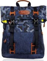 Zobello Camo Laptop Travel 38.4 L Backpack(Navy Camo)