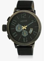 Adexe 001373-9 Black/Silver Analog Watch