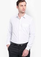 Black Coffee Checked White Formal Shirt