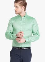 Black Coffee Green Slim Fit Formal Shirt