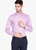 Black Coffee Purple Slim Fit Formal Shirt