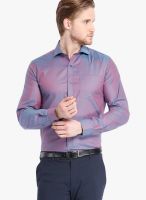 Black Coffee Purple Slim Fit Formal Shirt