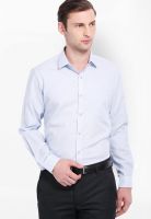 Black Coffee Solid Blue Formal Shirt