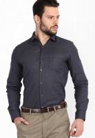 Black Coffee Solid Dark Grey Formal Shirt