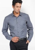 Black Coffee Solid Grey Formal Shirt