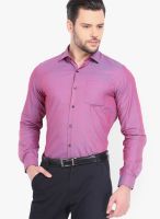 Black Coffee Solid Purple Formal Shirt