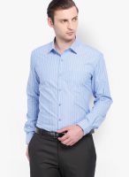 Black Coffee Striped Blue Formal Shirt