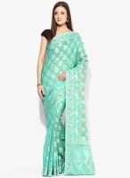 Bunkar Green Printed Saree