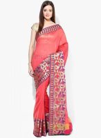 Bunkar Pink Printed Saree