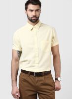 Code by Lifestyle Yellow Slim Fit Casual Shirt