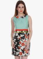 Colors Couture Green Colored Printed Bodycon Dress