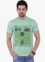 Crimsoune Club Green Round Neck T-Shirt