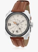 Fastrack Ne3083Sl01-Db722 Brown/White Analog Watch