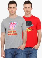 Filmwear Pack Of 2 Multicoloured Printed Round Neck T-Shirt