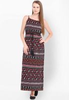 Folklore Black Colored Printed Maxi Dress