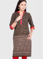 Folklore Brown Printed Kurtas