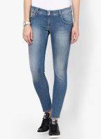 Gas Blue Solid Jeans