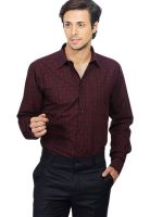 Genesis Checks Red Formal Shirt