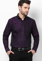 HANCOCK Purple Slim Fit Formal Shirt