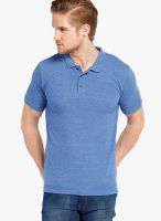 Highlander Blue Solid Polo TShirts