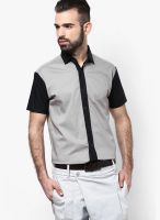 I Know Grey Slim Fit Casual Shirt