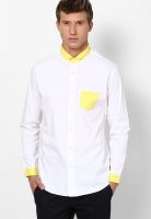 I Know Solid White Casual Shirt